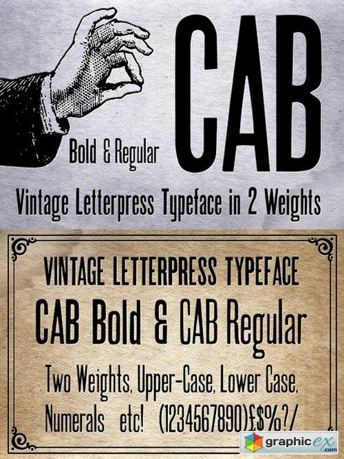 CAB Letterpress font