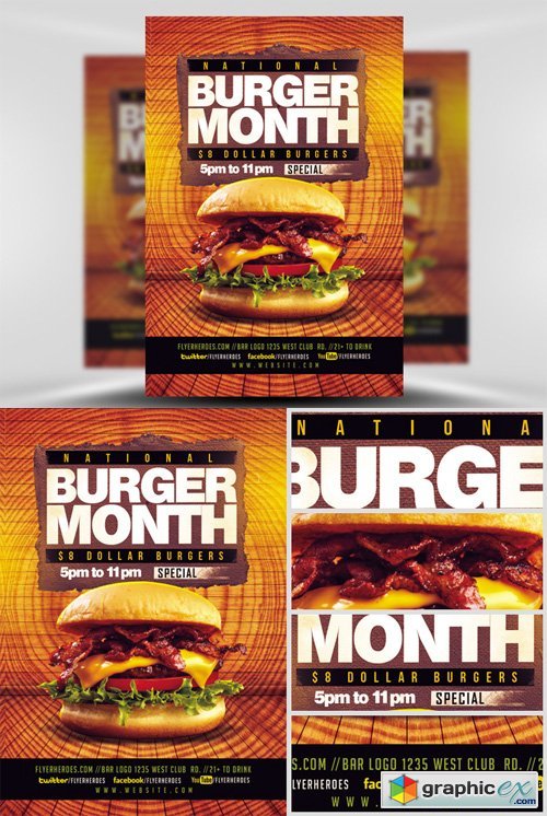 Burger Month Flyer Template