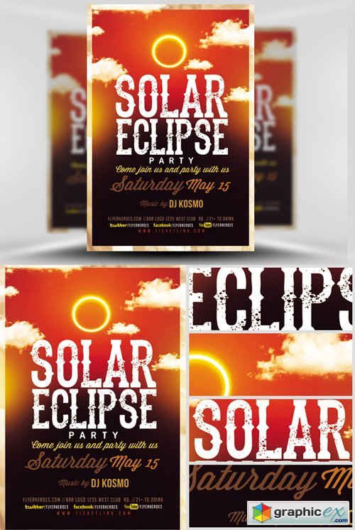 Solar Eclipse Party V2 Flyer Template