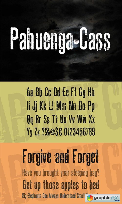 Pahuenga Cass - Creative Grunge Style Font