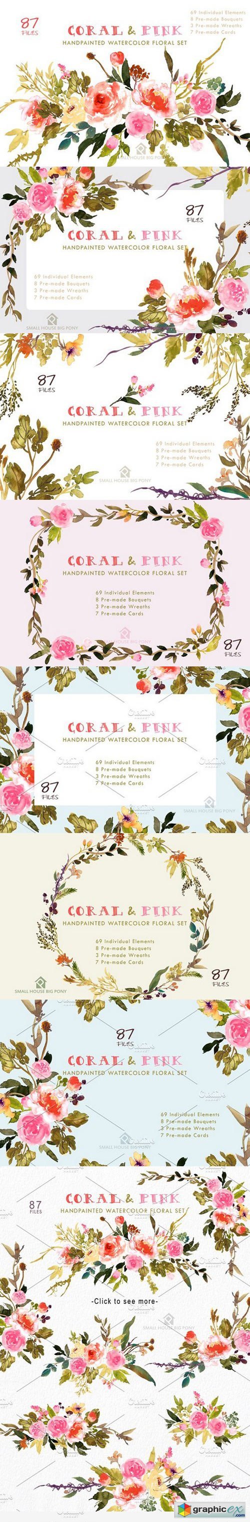 Coral & Pink - Flower Collection