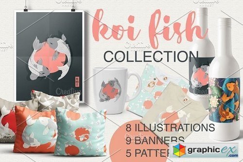 Koi Fish - illustrations & patterns
