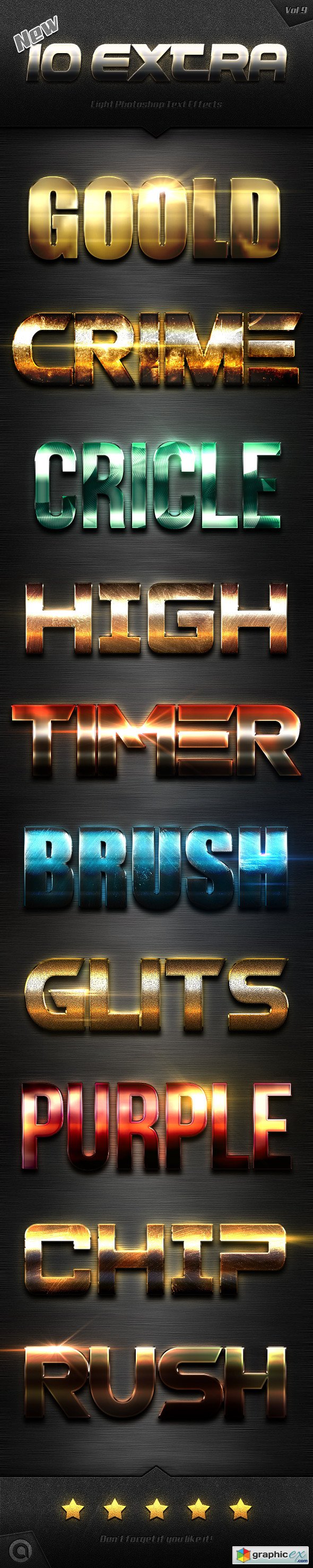 New 10 Extra Light Text Effects Vol.9