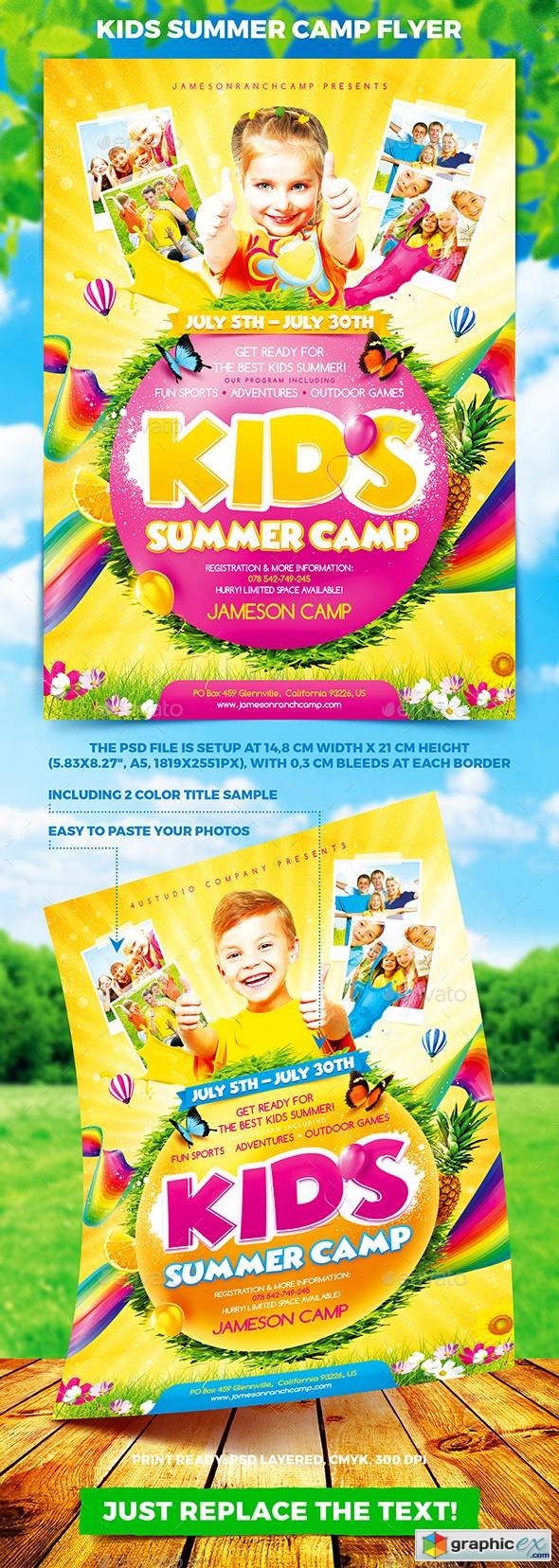 Kids Summer Camp Flyer 19761069