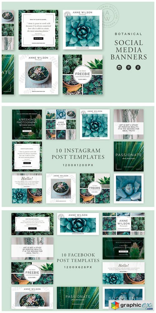 Botanical Social Media Banners