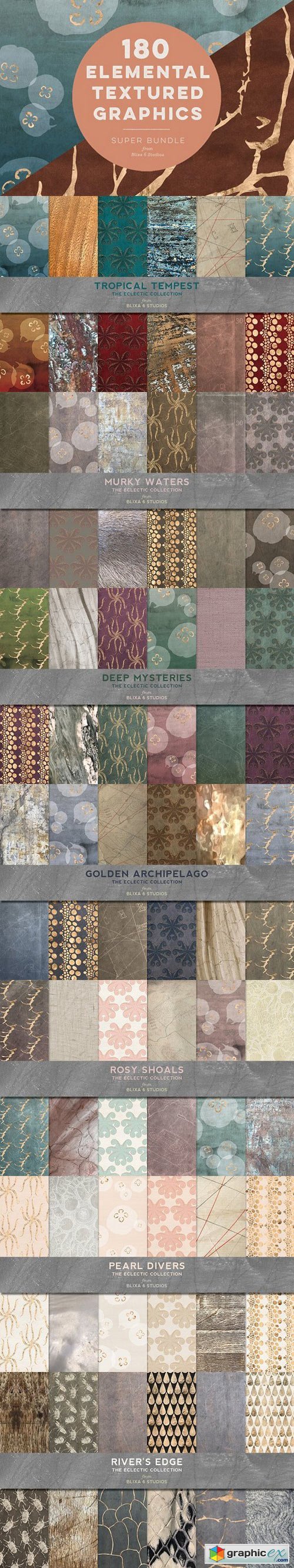 180 Elemental Textures & Rose Gold