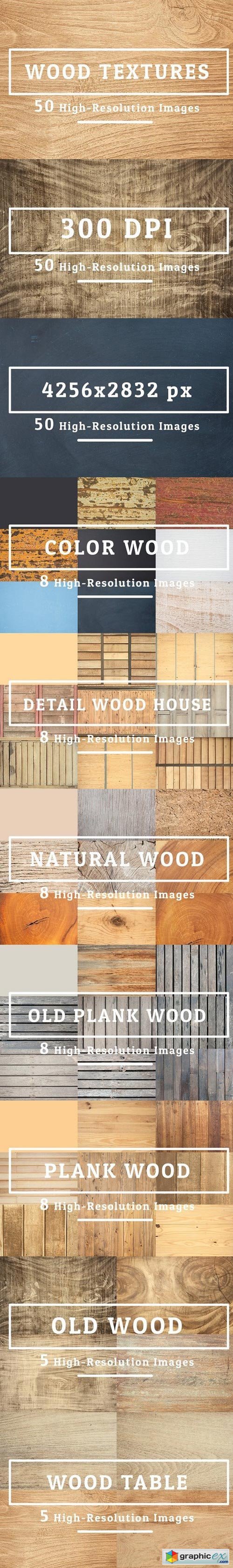 50 Wood Texture Background Set 03