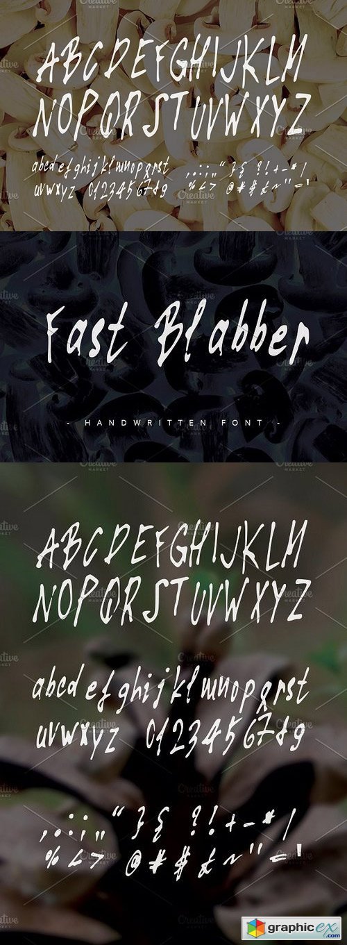 Fast Blabber ~ Handwritten Font