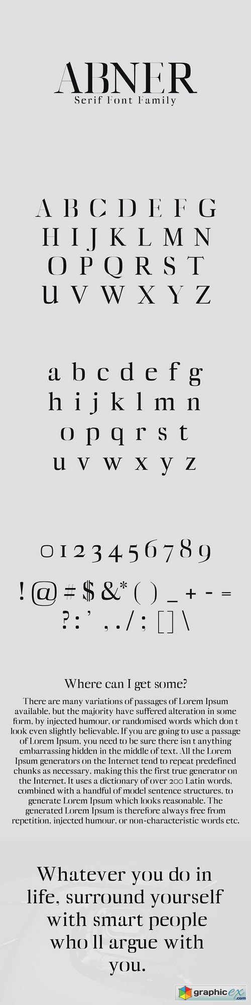 Abner Serif Font Family