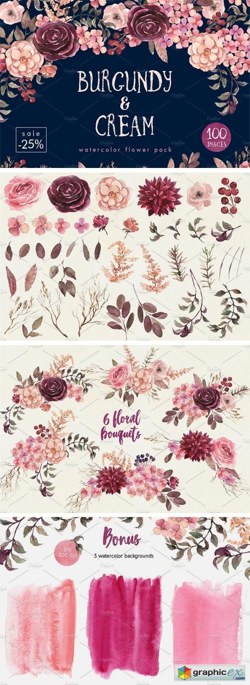 Watercolor Floral Pack