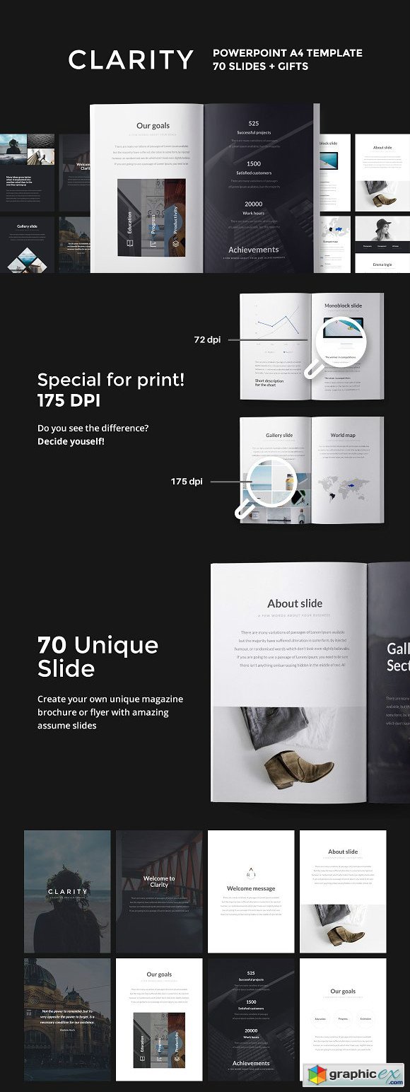 A4 Clarity PowerPoint Template