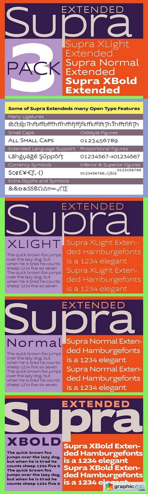 Supra Extended Fonts