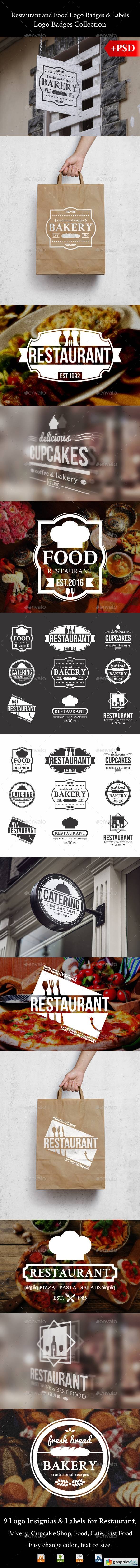 Restaurant and Food Logo Badges & Labels