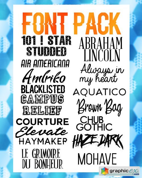 20 Fonts Pack Collection