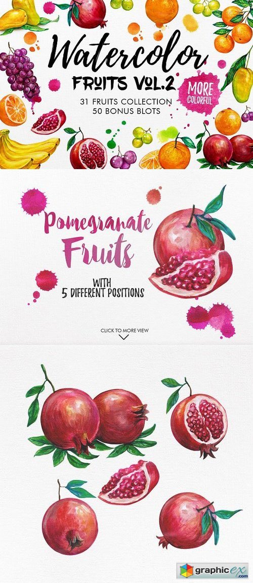 Watercolor Fruits Vol. 2