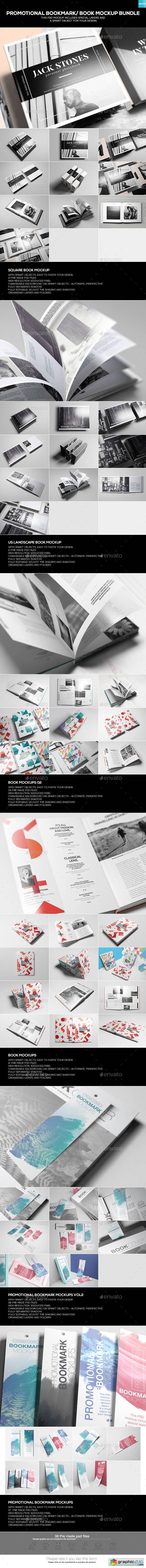 Promotional Bookmark/ Book Mockup Bundle