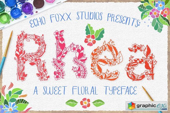 Rhea A Floral Spring Font Bundle