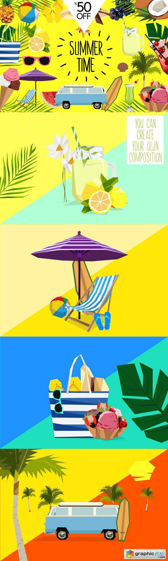Summer time illustrations