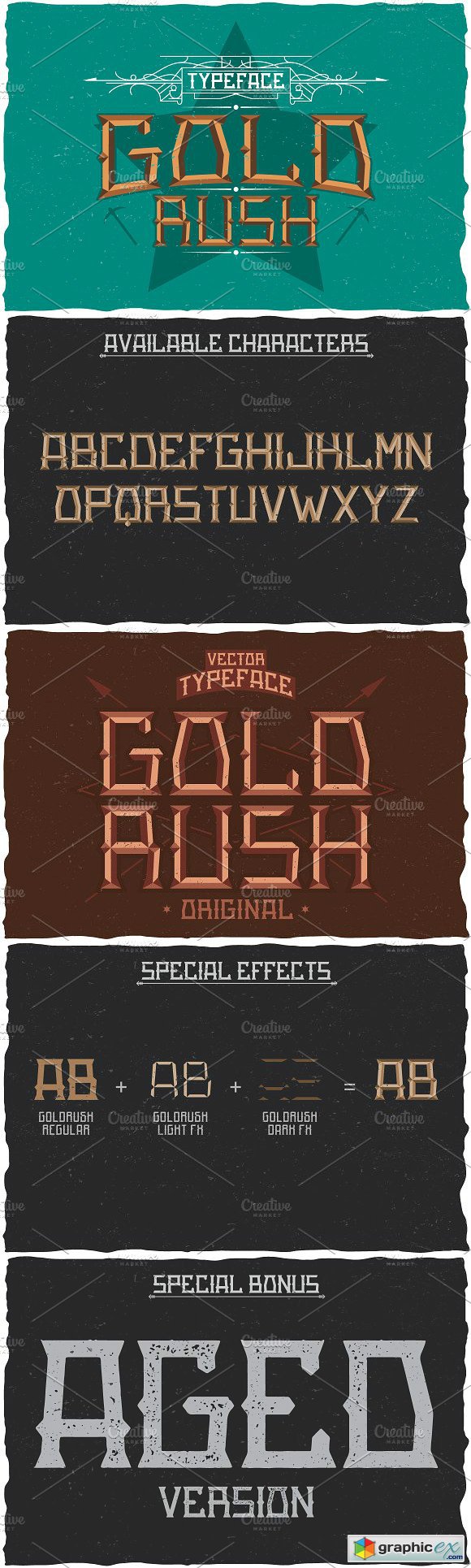 Gold Rush Label Typeface