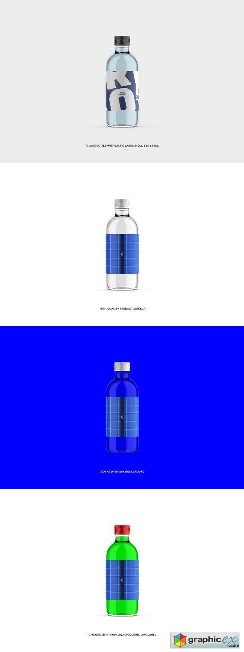 Glass Bottle 240ml Matte Label
