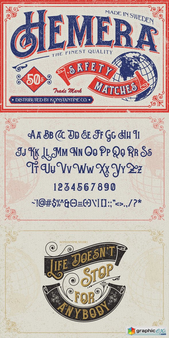 Hemera Vintage Branding font
