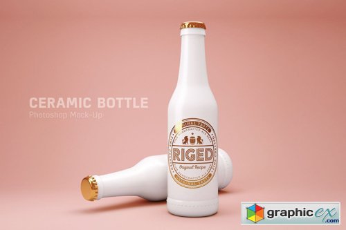 Ceramic bottle PSD Mock-Up