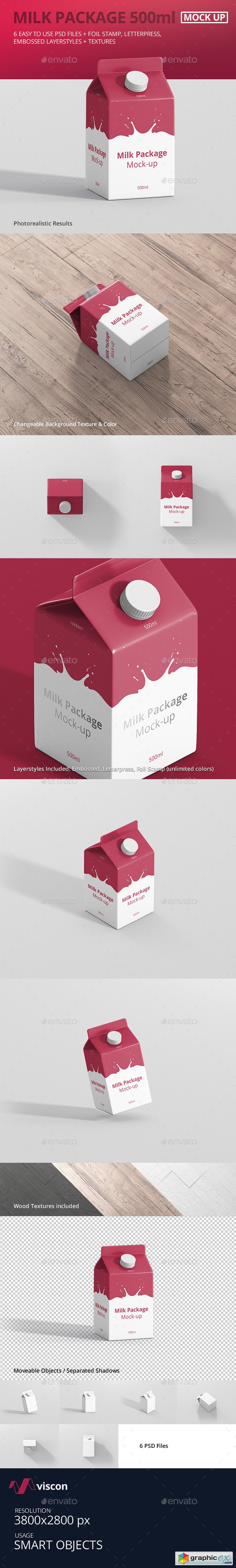 Juice / Milk Mockup - 500ml Carton Box
