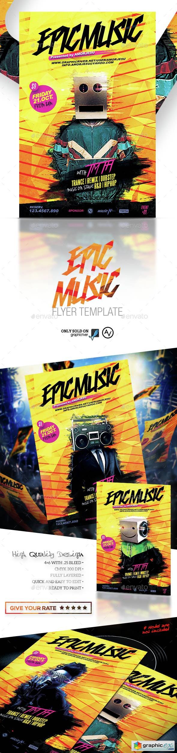 Epic Music Flyer Template