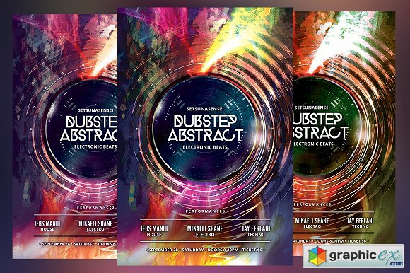 Dubstep Abstract Flyer