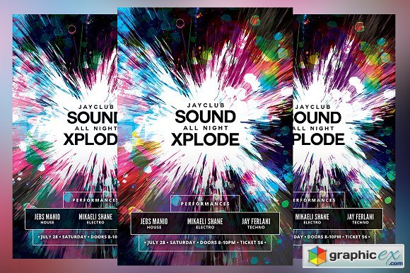 Sound All Night Xplode Flyer