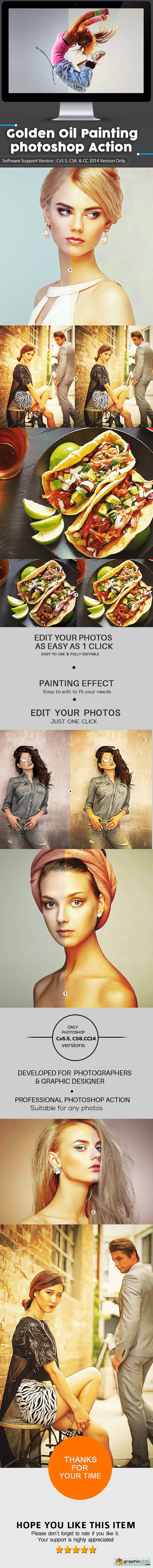 Golden Touch Oil Paint Photoshop Action