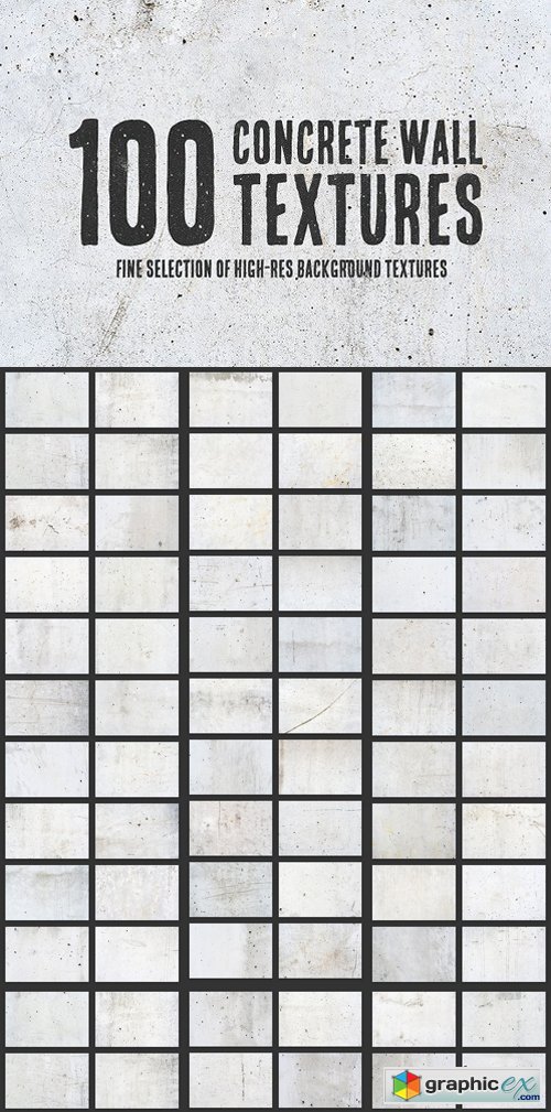 100 Concrete Wall Textures Bundle