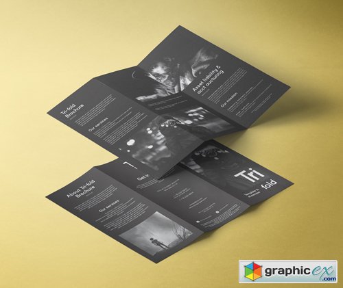 Psd Tri Fold Mockup US A4 Vol 2