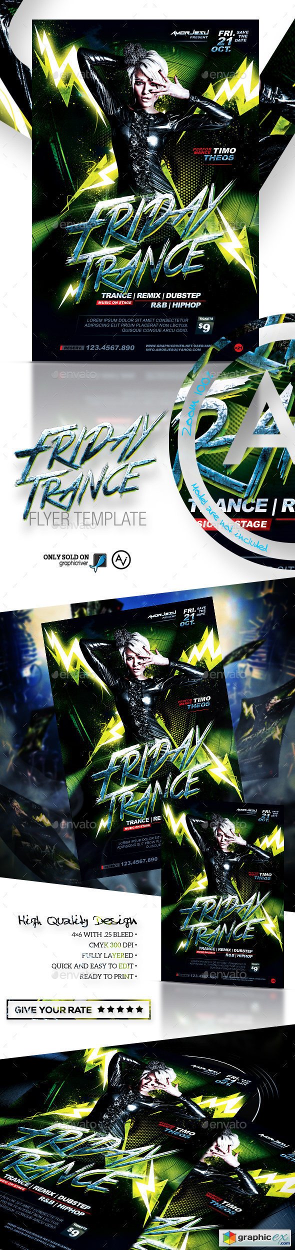Friday Trance Flyer Template