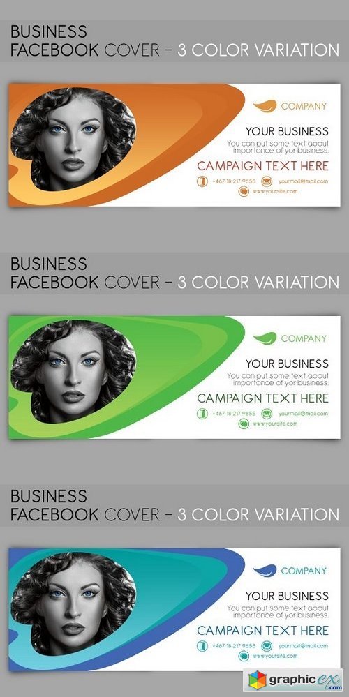 Facebook Cover - 3 color variation