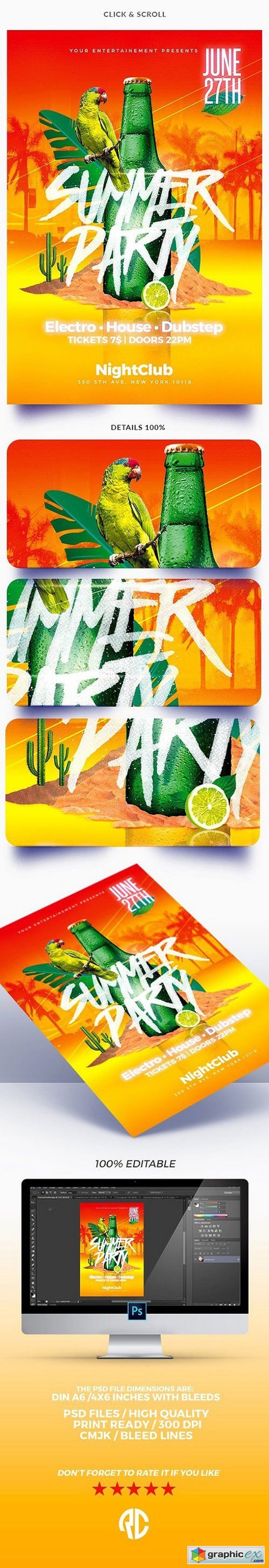 Summer Party - Psd Templates
