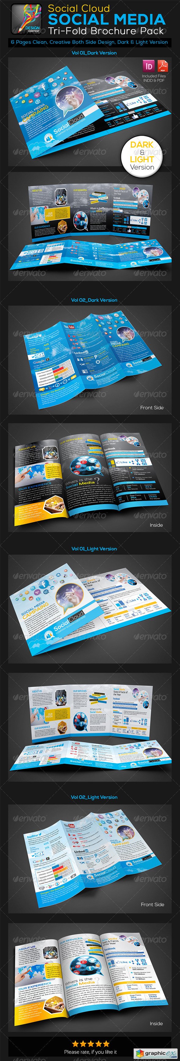 Social Media Tri-fold Business Brochure