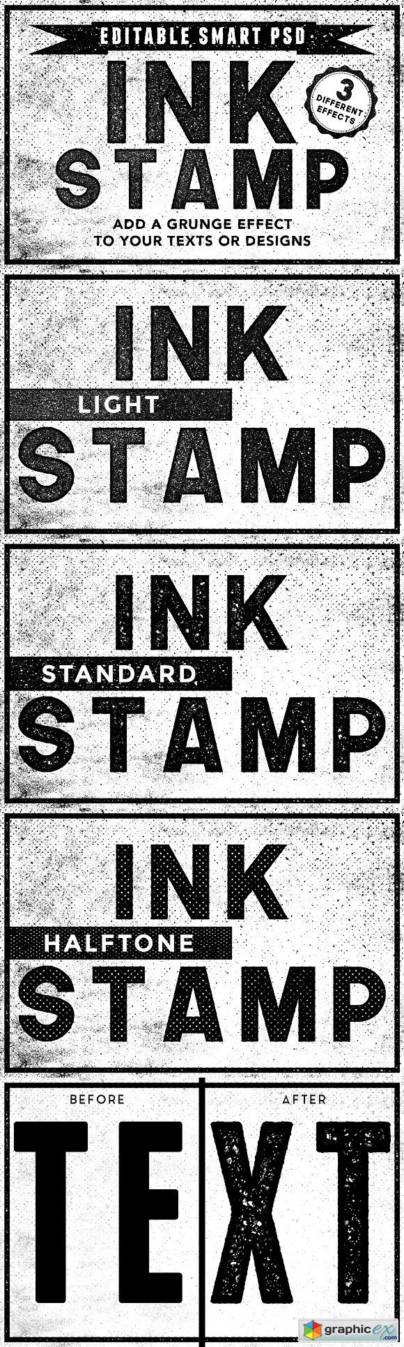 Ink Stamp Effects for Photoshop