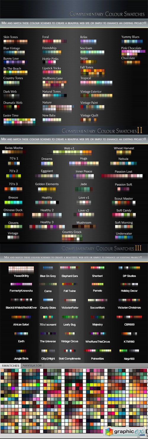 92 Complementary Photoshop Colour Swatches ACO