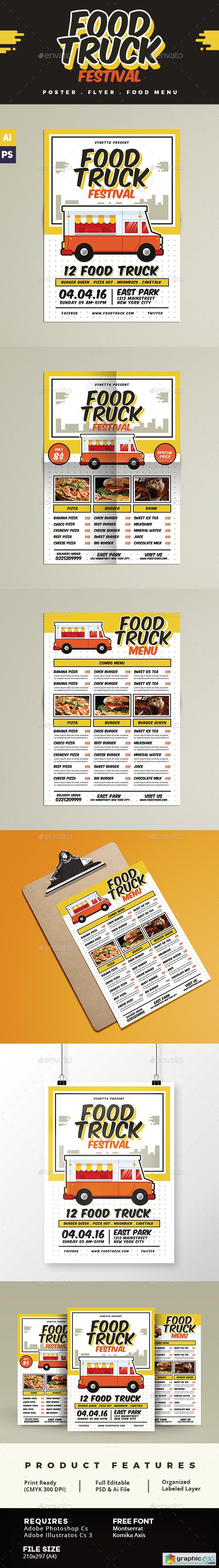 Food Truck Festival Poster/Flyer/Menu
