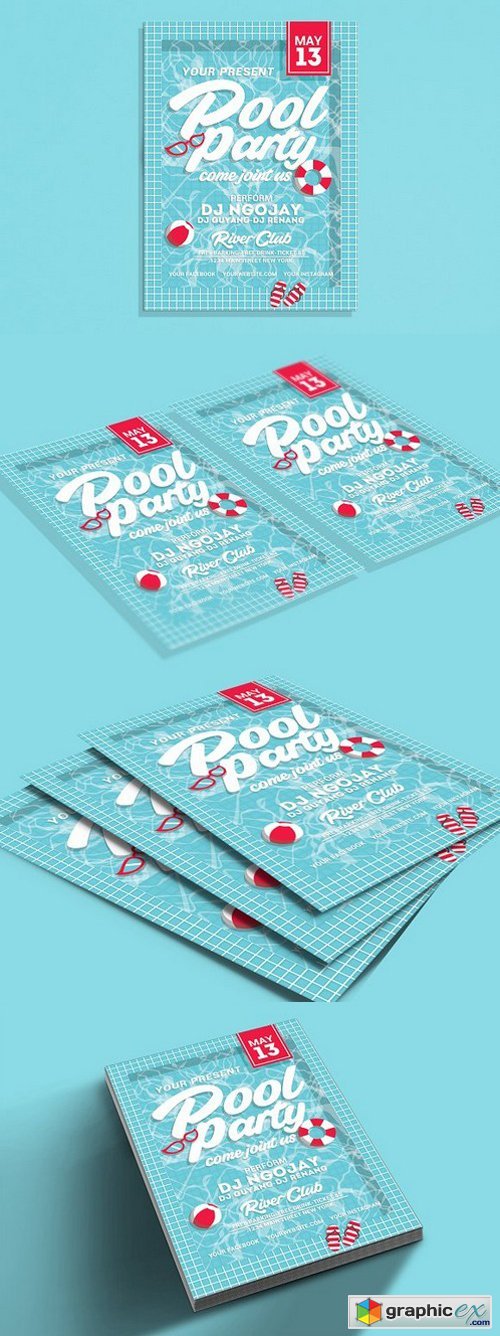 Pool Party Flyer 1459074