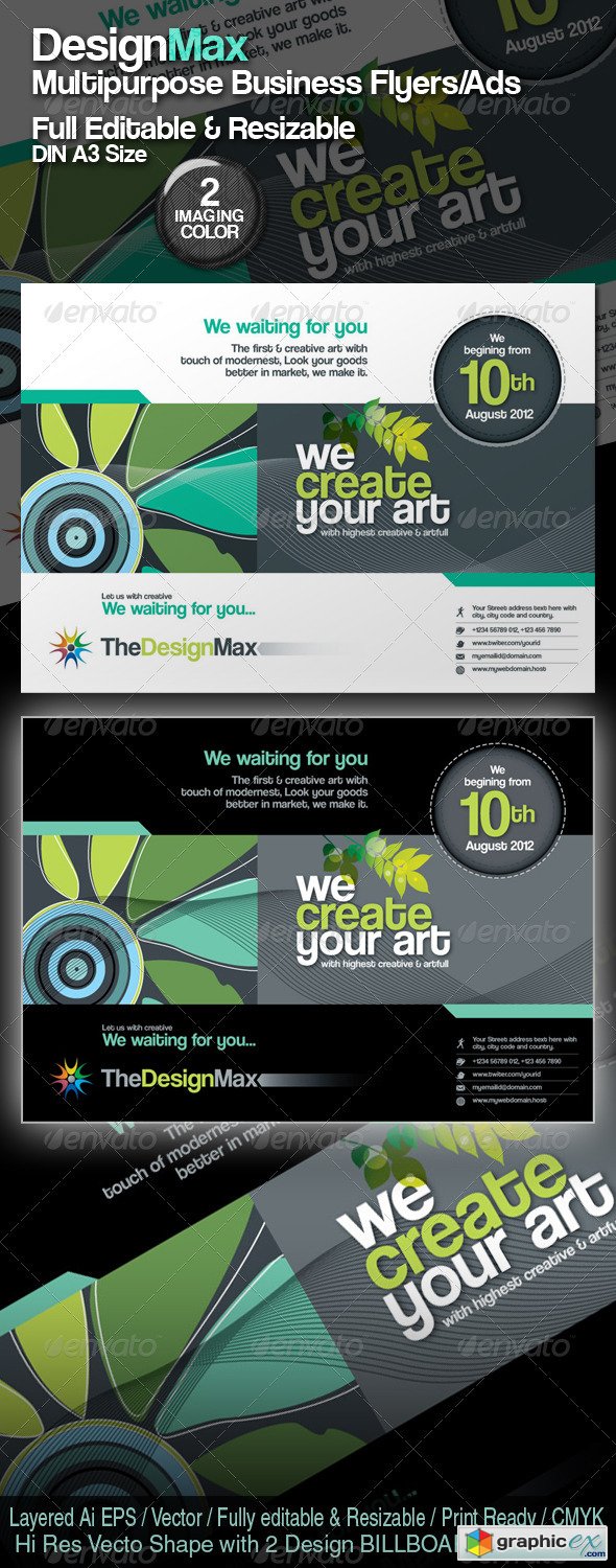 DesignMax Resizable Business Flyer/Poster/Ads