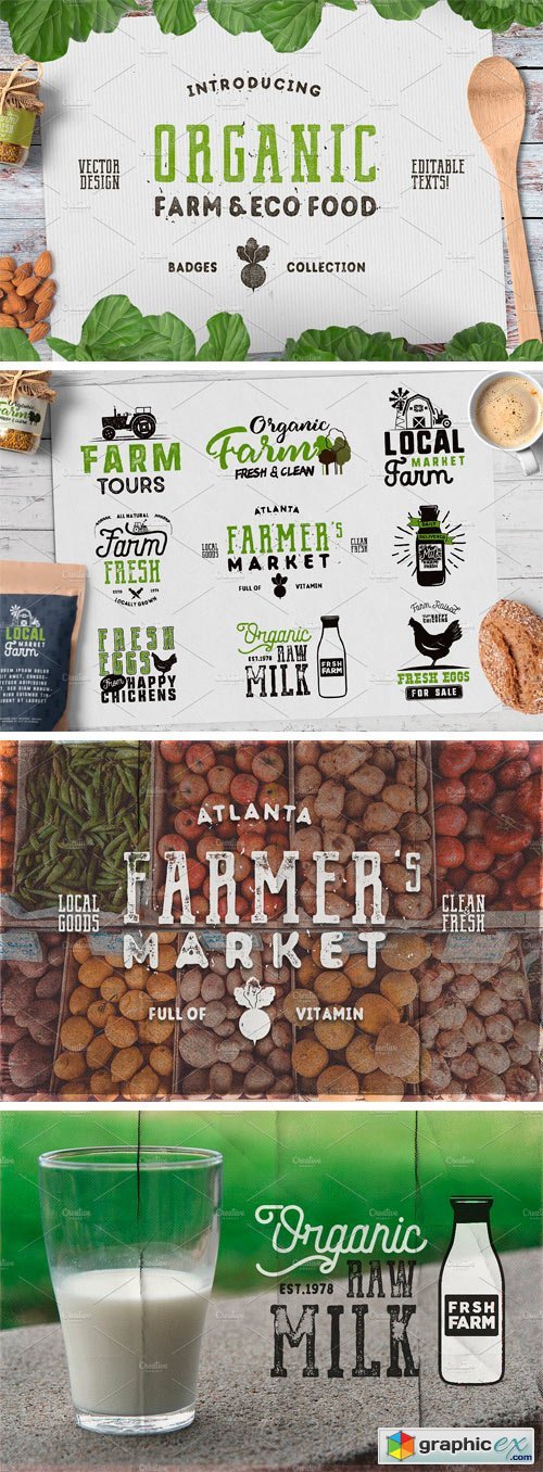 Organic Farm & Eco Food Badges