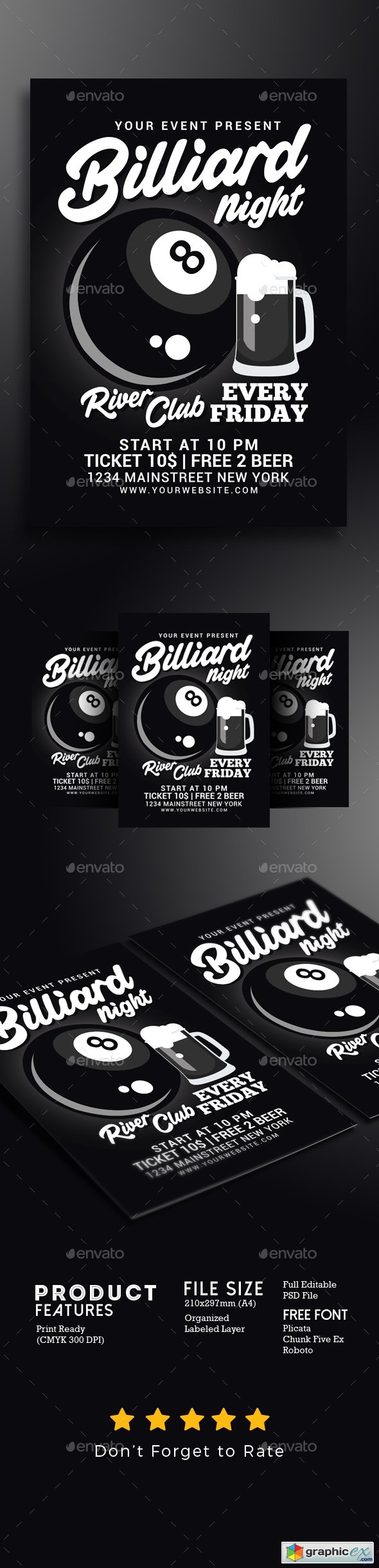 Billiard Night Flyer