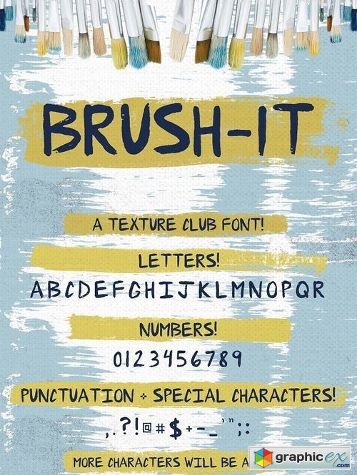 Brush-It - brushed font