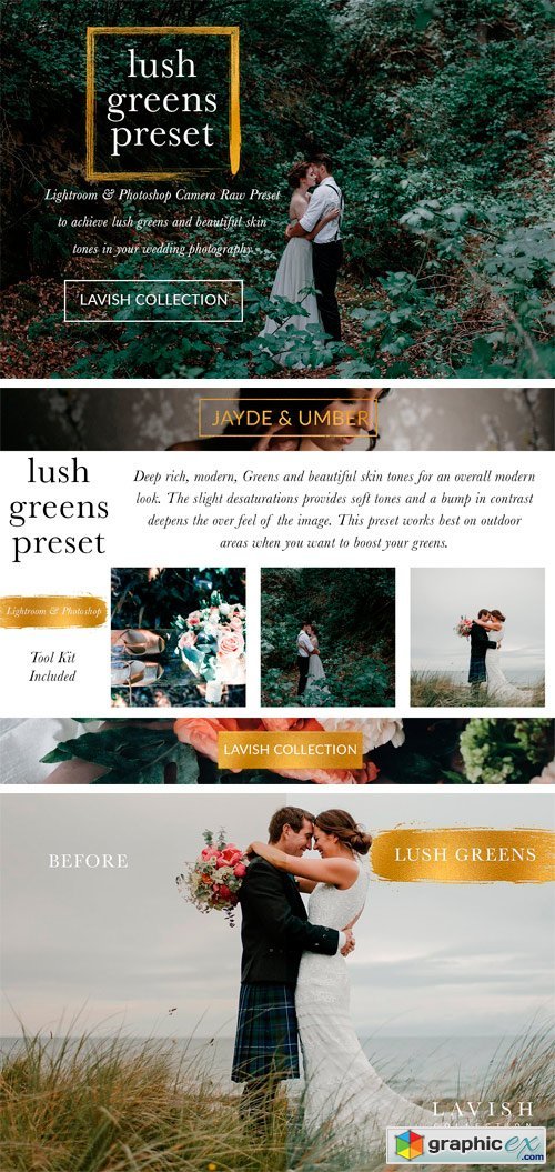 Lush Greens Wedding Presets