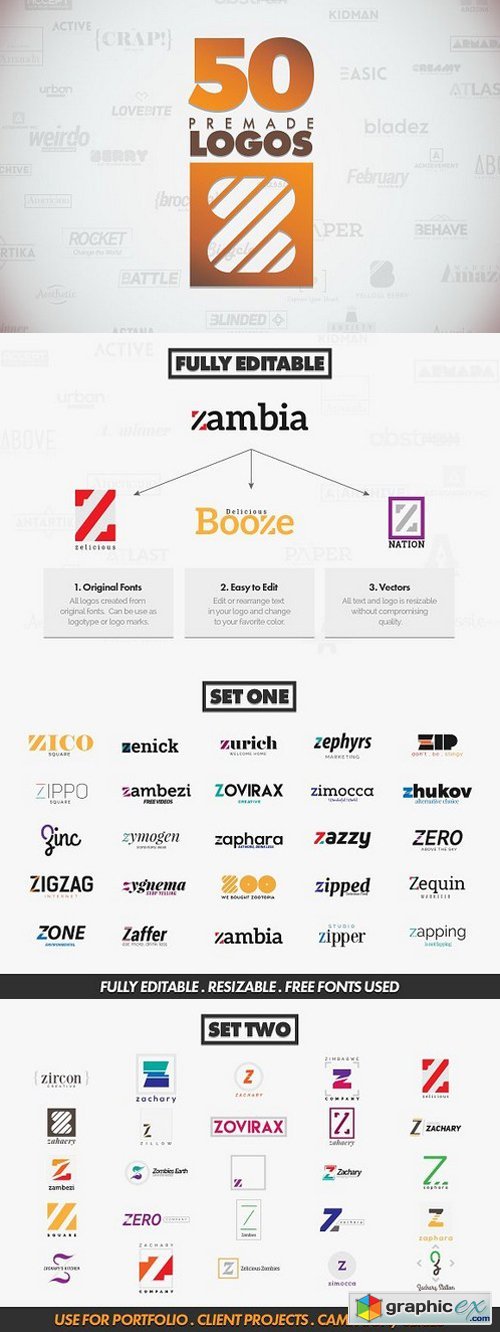 50 Letter 'Z' Logos Bundle