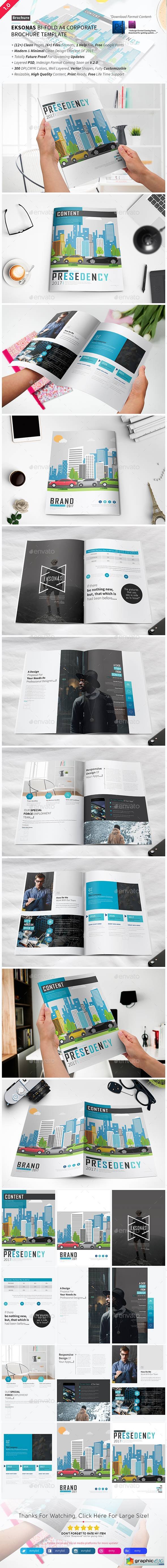 Eksonas Bi-fold Brochure Template