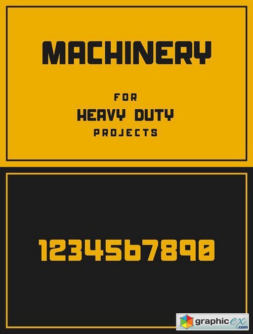 Machinery Display Font