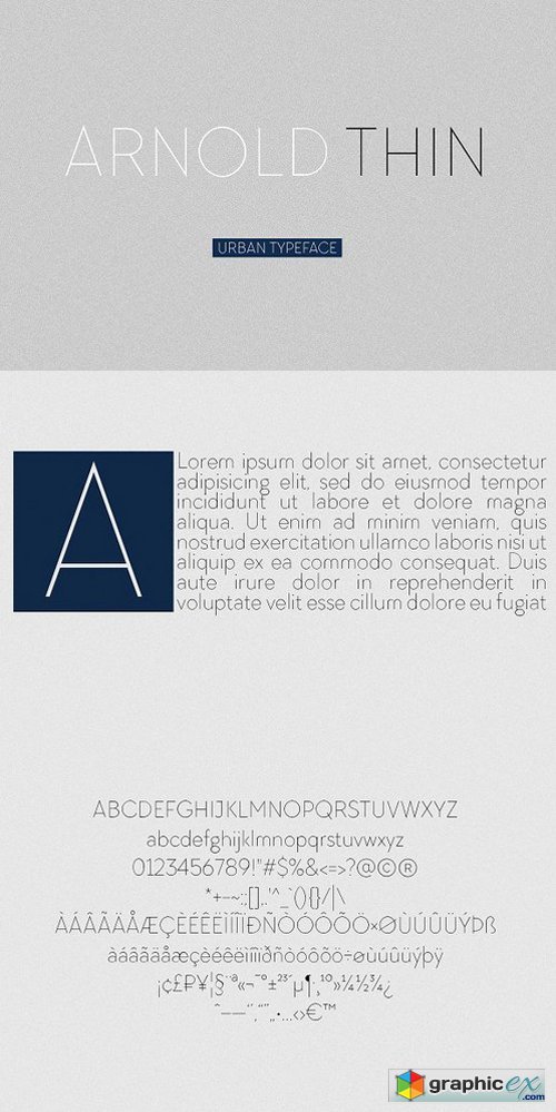 Arnold Thin Sans Serif Font